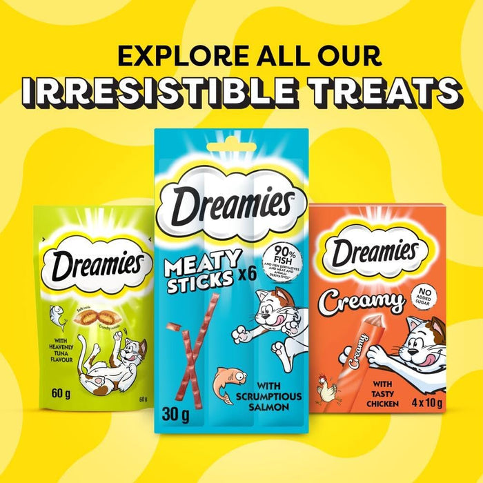 Dreamies Cat Treats, Tasty Snacks with Tempting Chicken 60g