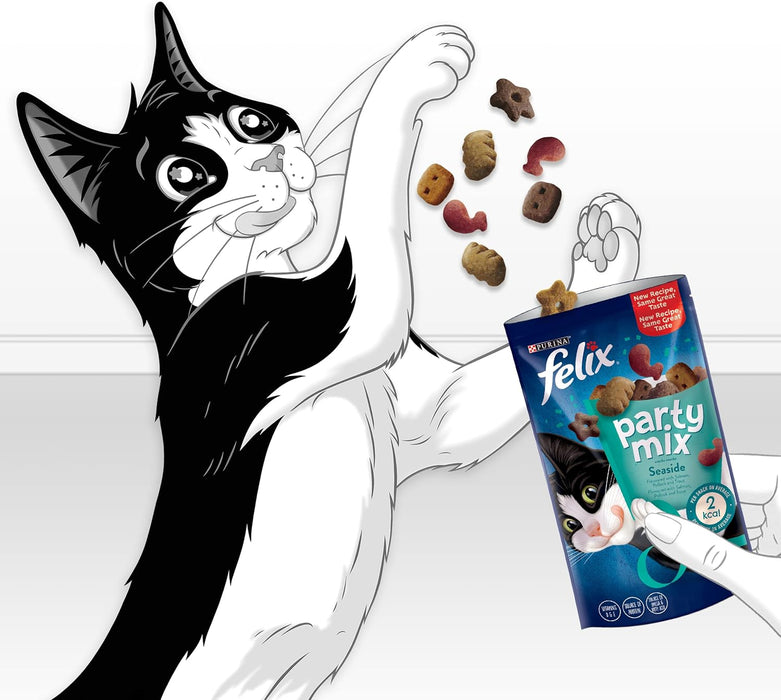 Felix Goody Bag Picnic Mix Adult Cat Treats Seaside Mix 8 x 60g Packs