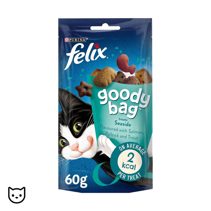 Felix Goody Bag Picnic Mix Adult Cat Treats Seaside Mix 8 x 60g Packs